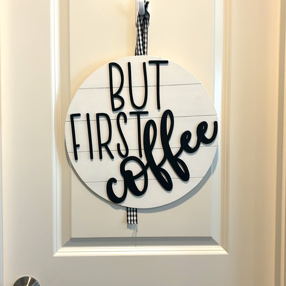 Black and White Coffee Sign